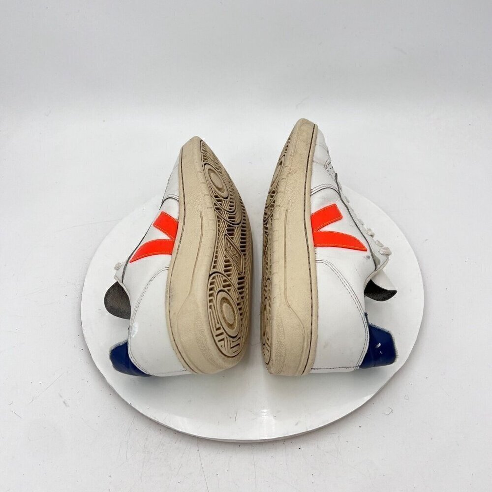 Veja V-10 Women Size 9 White Black Leather Red V Logo Casual Training Shoes - Picture 6 of 14